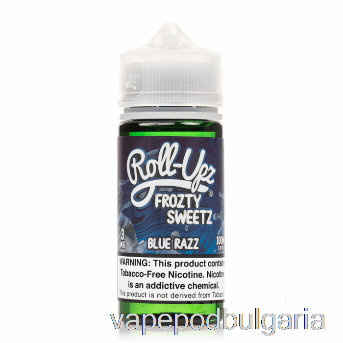 Vape Течности Blue Raspberry Ice - Juice Roll-upz E-liquid - 100ml 3mg